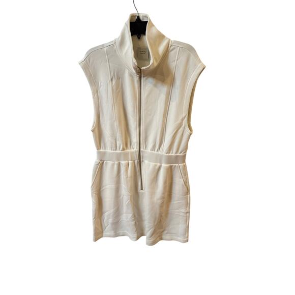 Varley Rosannah Zip Front Minidress In Egret. Size large (new) - Picture 6 of 9